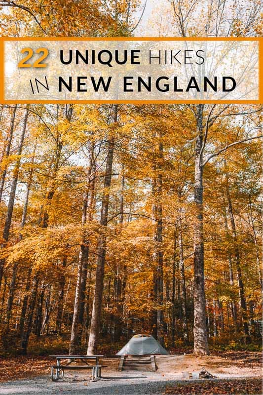 Unique hikes in New England pinterest image